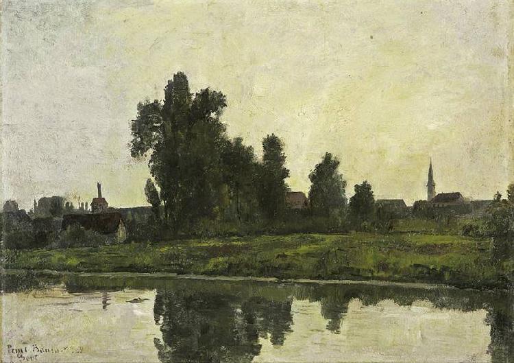 Paul Baum Landschaft am Fluss vor Gent Germany oil painting art